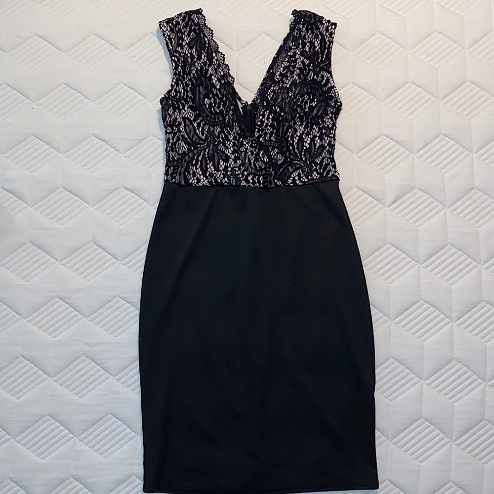 Black & pink dress